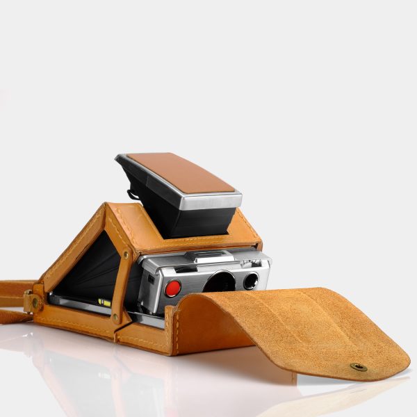 Polaroid SX-70  Ever-Ready  Style Tan Folding Camera Case Hot on Sale - Image 3