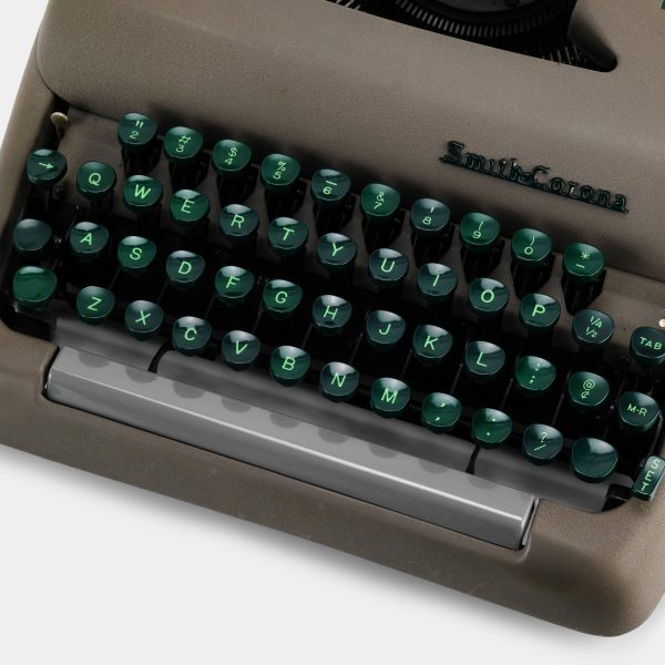 Smith-Corona Silent-Super Brown and Green Manual Typewriter and Case For Discount - Image 2
