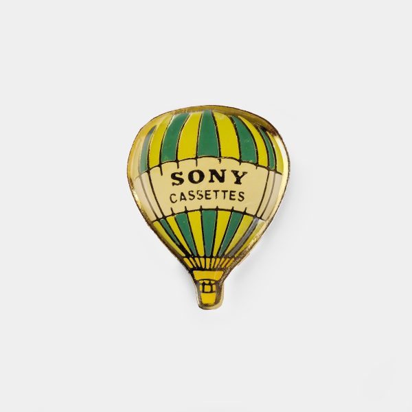 Sony Cassettes Hot Air Balloon Vintage Enamel Pin Supply