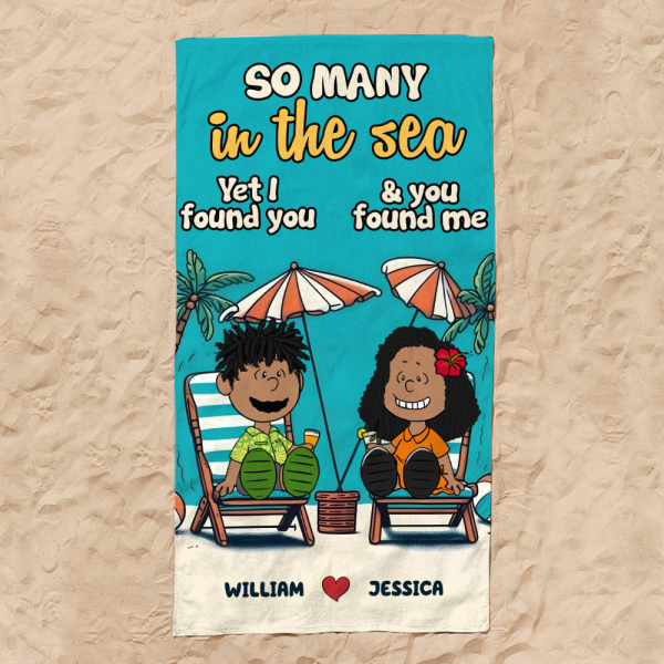 Personalized Gifts For Couple Beach Towel 02xqpu130125pa Yet I Found You For Sale - Image 4