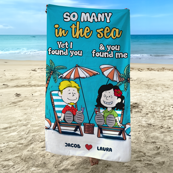 Personalized Gifts For Couple Beach Towel 02xqpu130125pa Yet I Found You For Sale